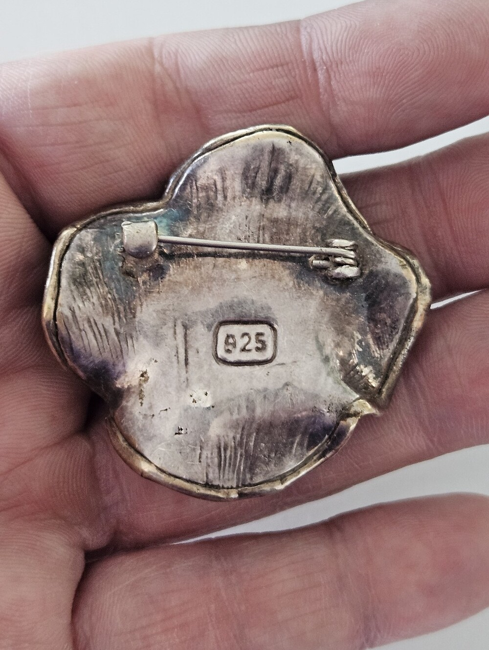 Vintage Designer Sterling Silver 925 3D Rose Pin Brooch - Picture 3 of 5
